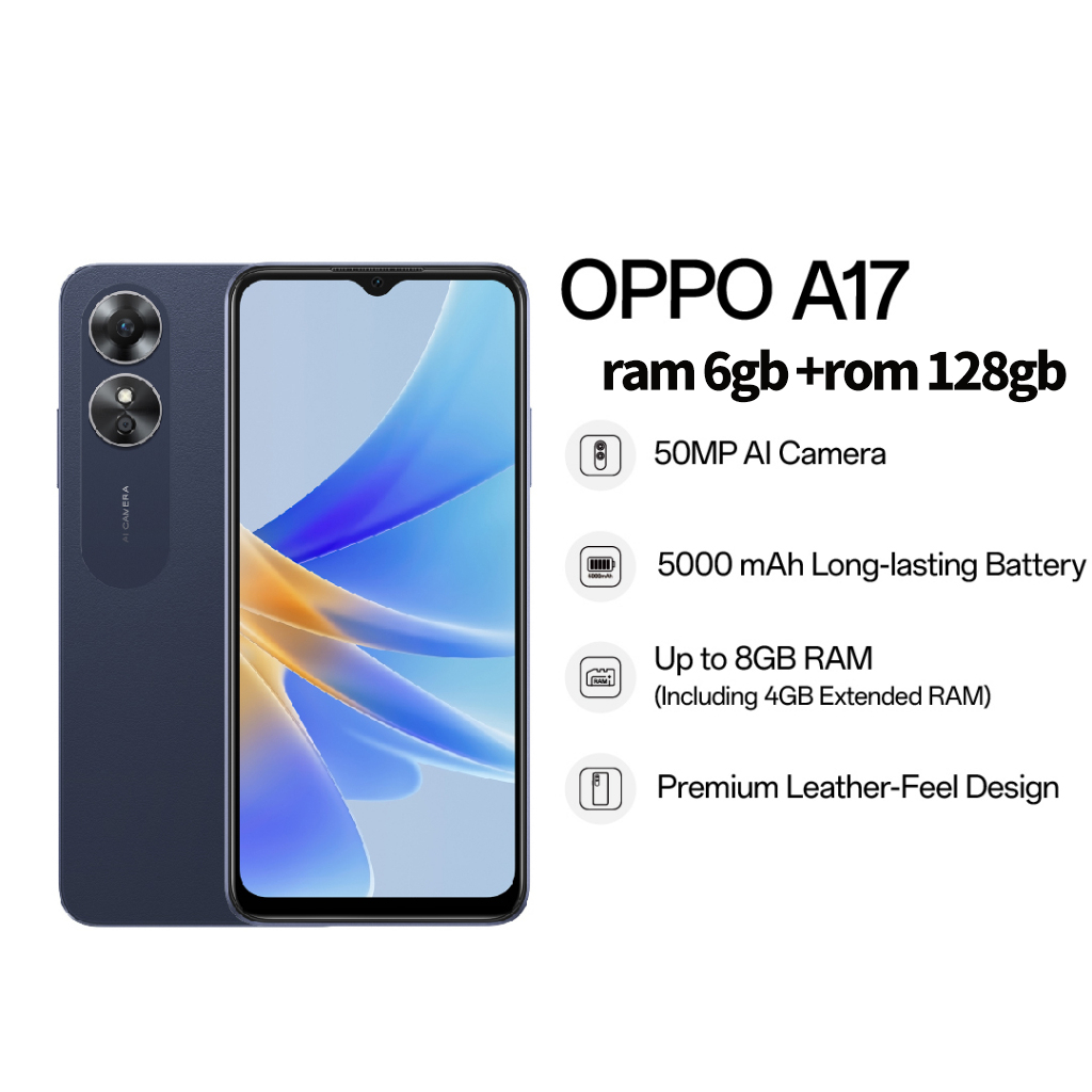 Điện thoại OPPO A17 l 6GB + 128GB l Bộ nhập khẩu gốc | BigBuy360 - bigbuy360.vn