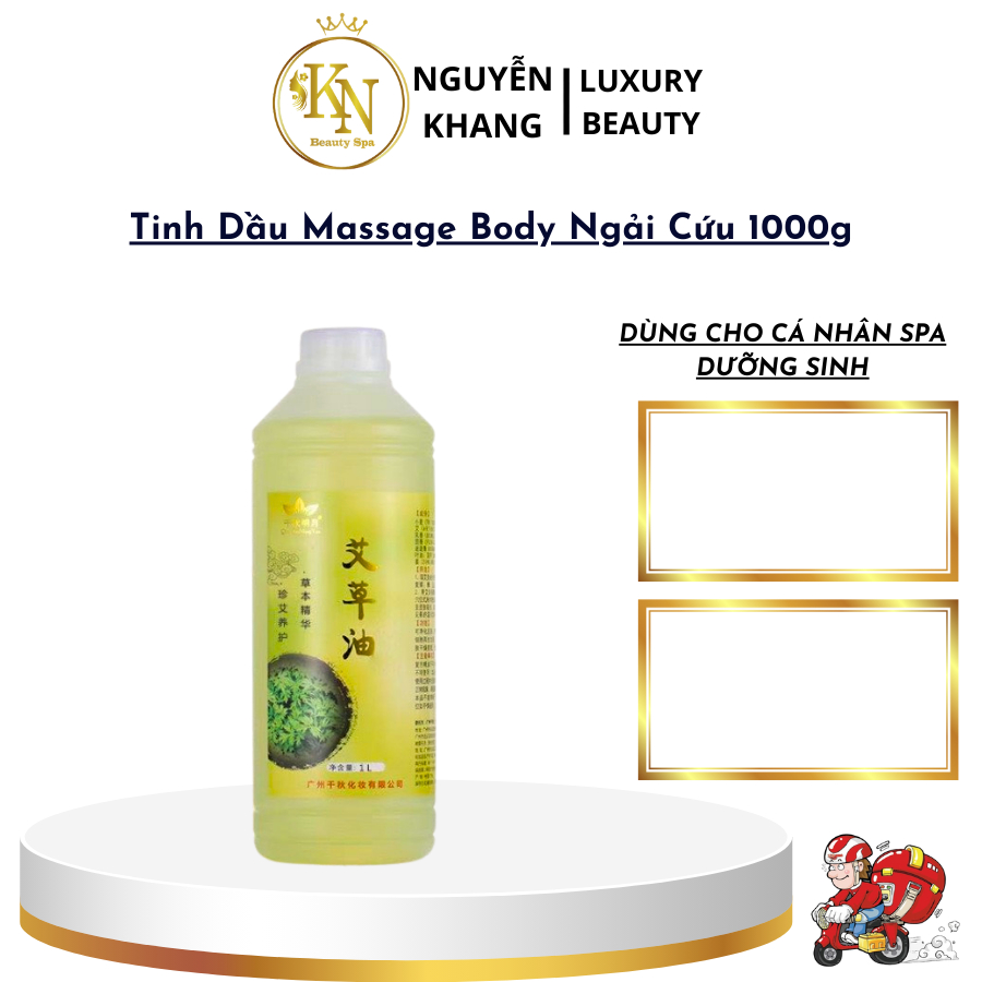 Tinh Dầu Massage, Body Gừng Ngải Cứu |.Đả Thông Kinh Lạc Dành Cho Spa Dưỡng Sinh Chai 1000ml