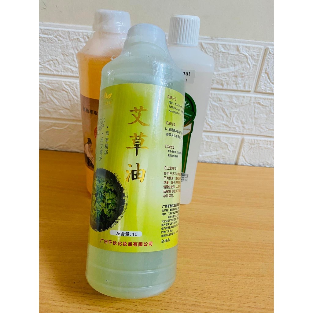 Tinh Dầu Massage, Body Gừng Ngải Cứu |.Đả Thông Kinh Lạc Dành Cho Spa Dưỡng Sinh Chai 1000ml