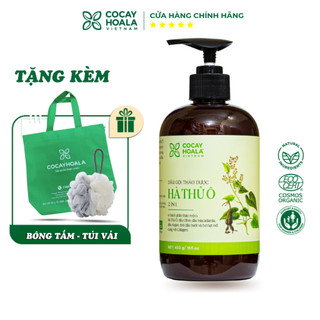 Dầu gội thảo dược Hà Thủ Ô 2in1 cỏ cây hoa lá giảm rụng tóc bạc tóc kích thích mọc tóc chai 300g 450g Cocayhoala