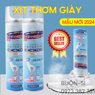 Chai Xịt Khử Mùi Hôi Giày Hôi Chân NANO BẠC Bình Xịt Khử Mùi Dày Dép Kháng Khuẩn Thơm Mát Lưu Hương Lâu