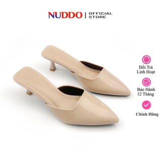 Guốc Sục Nữ Mũi Nhọn Sang Trọng 5p, Giày Sục Nũ Gót Nhọn Thanh Lịch NUDDONS522n