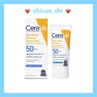[Bill Mỹ- Date 2026] Kem chống nắng cho da mặt CeraVe Hydrating Sunscreen SPF 50 Face 75ml