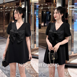 | chang tròn | đầm đính nơ tiểu thư bigsize