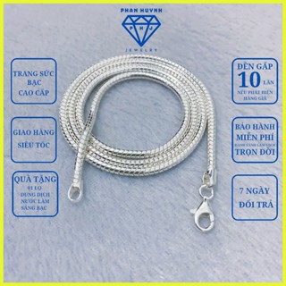 Dây chuyền bạc nam lụa mì tròn, vòng cổ bạc chính hãng nguyên chất bạc 925, PHAN HUYNH JEWELRY