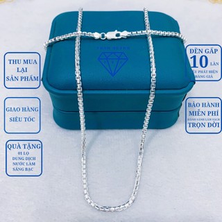  Dây chuyền bạc cao cấp dây hộp vuông ý dài 50-55-60 cm PHAN HUYNH JEWELRY 