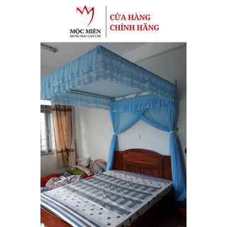 Màn ngủ / mùng ngủ - mùng khung / màn khung cao cấp mộc miên vải voan lạnh loại 1, ren thêu cao cấp