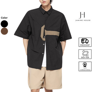 Áo Sơ Mi Nam Nữ JAMINE HOUSE Lụa Mango Form Rộng Tay Lỡ Thiết Kế Nút Bấm Kiểu Có Dây Unisex