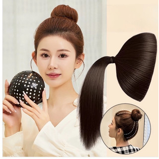 Độn phồng cột tóc giả, tóc giả độn phồng để búi, cột tóc