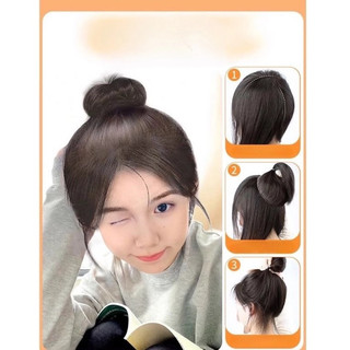 Độn phồng cột tóc giả, tóc giả độn phồng để búi, cột tóc