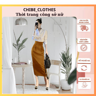  Chân Váy Bút Chì Dáng BAGGY Che Bụng Dài 85cm Hack Chiều Cao Chất Liệu Vitex Thời Trang Công Sở Nữ_CV92 
