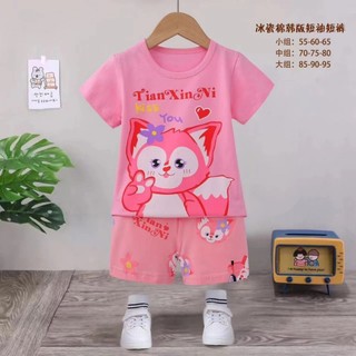 Bộ cộc tay QC xuất Hàn cho bé gái