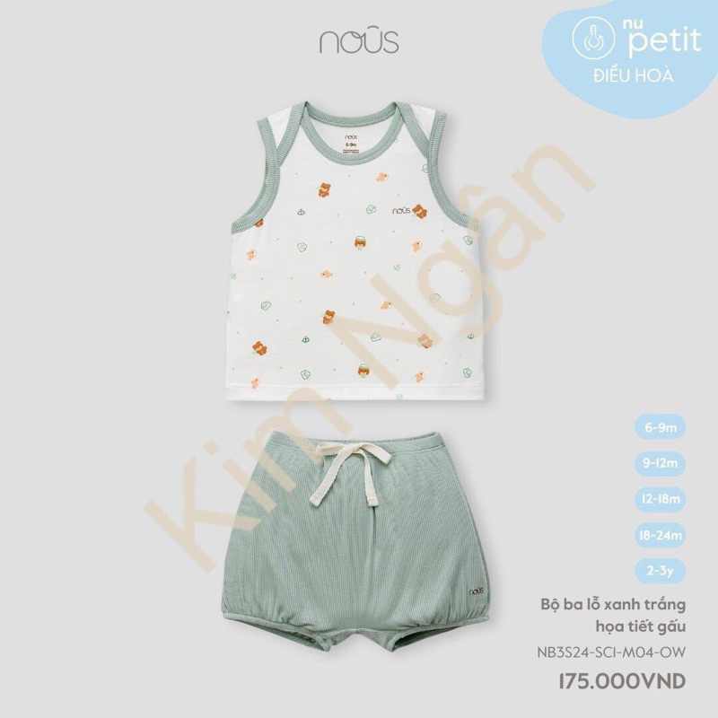 Bộ Nous ba lỗ in hình