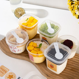 [Set 25] Cốc Nhựa đựng bánh Mousse, CheeseCake kèm thìa
