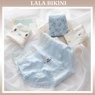 Combo 5 quần lót nữ cotton , quần sịp nữ hình gấu xanh , quần chip nữ cute - lala bikini - mã 004