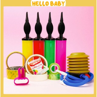Bơm bóng cầm tay - phụ kiện trang trí sinh nhật - băng keo trang trí sinh nhật - dụng cụ buộc bóng (Giá 1 sản phẩm)