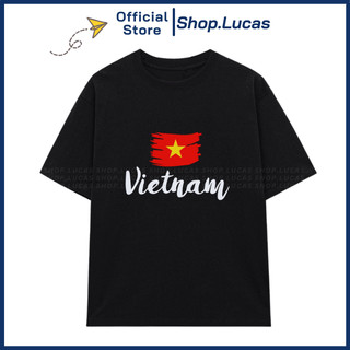 Áo Thun In Chữ Việt Nam Cờ Đỏ Sao Vàng Áo Nhóm Áo Lớp Đôi Cặp Unisex Nam Nữ Shop.Lucas