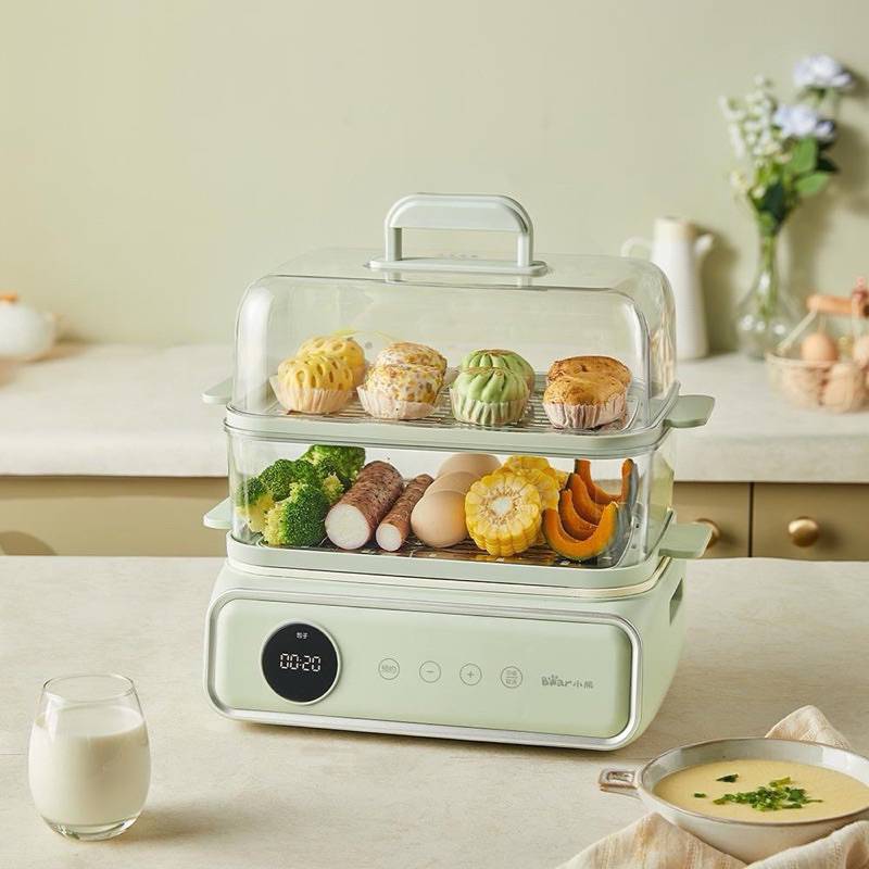 Nồi hấp đa năng 2 tầng Bear DZG-P20W6 dung tích 15,5L