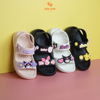 Dép Sandal Quai Hậu Bé Gái KanKanStore Giày Xăng Đan Trẻ Em Bánh Mì Kuromi Kitty Gấu Dâu KA010