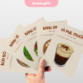Postcard thiệp đặc sản/món ăn việt nam 10,5 x 14,8 cm