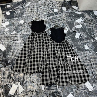 Váy kẻ balo phối QCl1