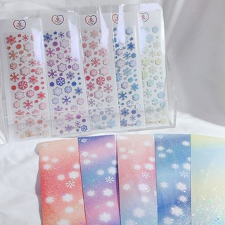 1 tấm hình dán sticker bông tuyết laser decor