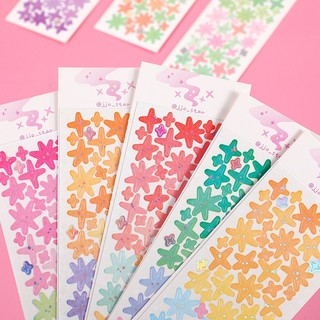 Zanmo tấm hình dán sticker sao laser dùng để decor