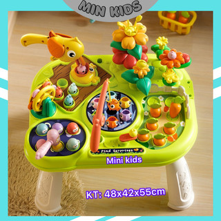 Đồ Chơi đa chức năng, Nông Trại 9in1 Cho Trẻ Từ 3 Đến 6 Tuổi Tích Hợp Câu Cá, Đập Chuột, Thu Hoạch Củ Cải, Cắm Hoa,...