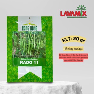 Hạt giống Đậu Cove Bụi Lùn Rado 11 (20g~120 hạt) hiệu Rạng Đông chịu nhiệt tốt, trồng quanh năm  | Green House