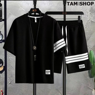  Bộ áo quần nam nữ mặc cặp nhóm ba màu unisex phong cách hàn Trẻ Trung Năng Động boy phố size từ 40-85 tâmshop