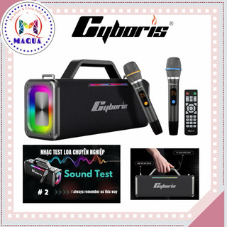 Cyboris x12 200w super loa loa di động bt5.3, loa karaoke trực tiếp, 4 loa bass cao, pin 18000mah,tws/tf/aux/usb