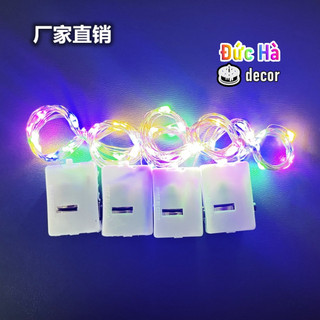 Đèn led trang trí đa năng, đèn led kèm sẵn pin dài 1m, 2m chống thấm nước trang trí nhà cửa giỏ hoa,noel, lễ tết