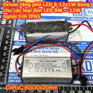 Driver LED, tăng phô LED 8-12x1W, dùng cho các loại đèn LED 8W ~ 12W, ngoài trời IP65 kde4046