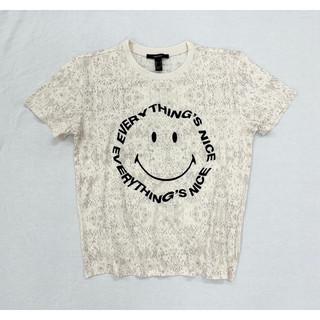 Áo thun basic form chuẩn, thun cotton lụa in mặt cười