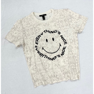 Áo thun basic form chuẩn, thun cotton lụa in mặt cười