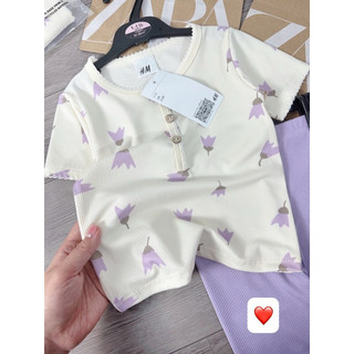 Sét 2 bộ đùi hoa tím be cho bé gái