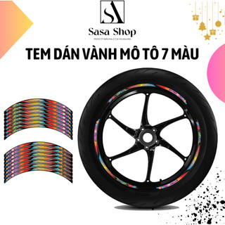 Tem dán vành mô tô 7 Màu đẹp tuyệt