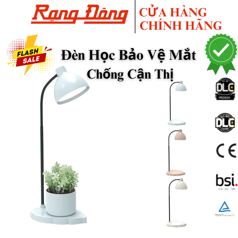 Đèn học Rạng Đông cảm ứng 8 W, chống cận thị, model RDRL60