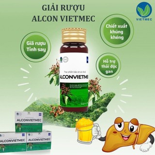 Combo 3 CHAI Nước uống giải rượu, thải độc gan ALCON VIETMEC Người thường xuyên uống rượu bia, người dễ bị say, người mu
