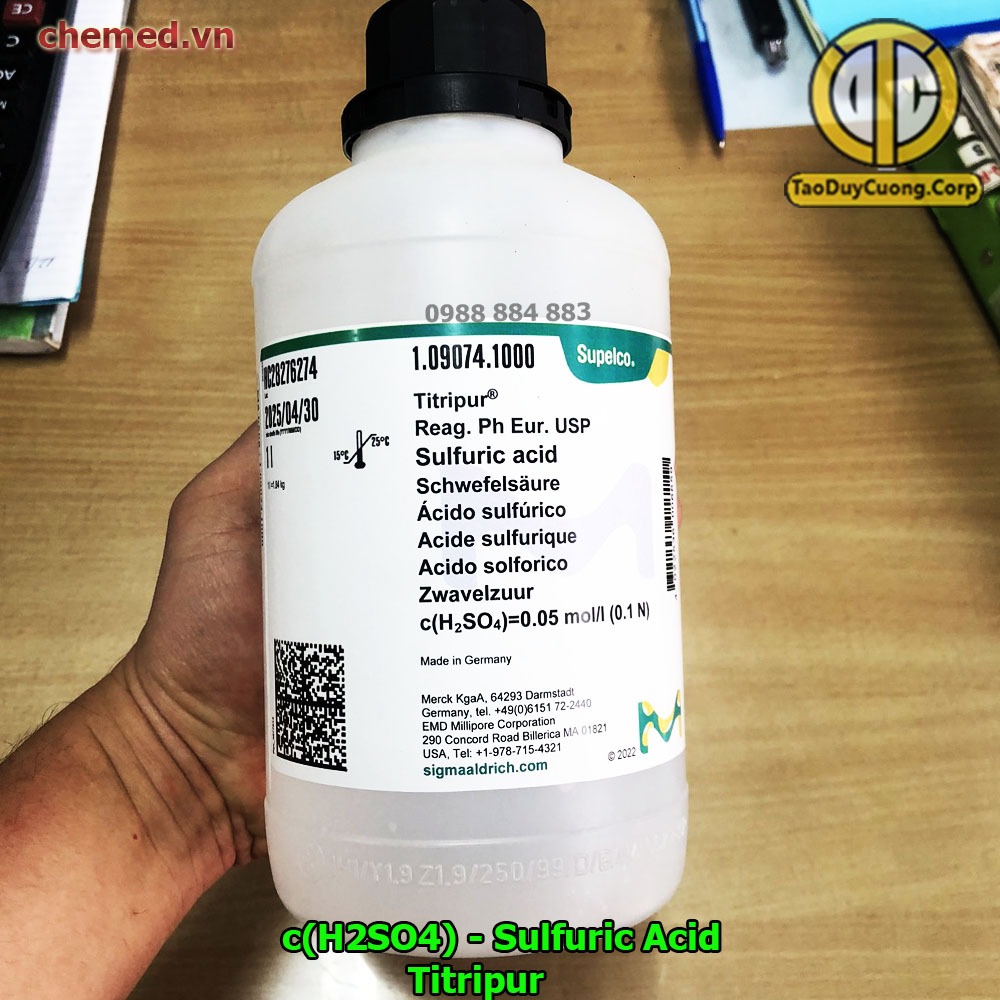 Hóa chất c(H2SO4) Acid sulfuric - Titripur - thí nghiệm