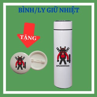 Bình nước giữ nhiệt in Titan Speakerman, Titan TV Man, Titan Cameraman, Titan Woman game skibidi toilet- Tặng Huy hiệu