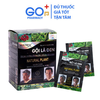 Hộp 10 gói dầu nhuộm tóc đen matrix gội là đen