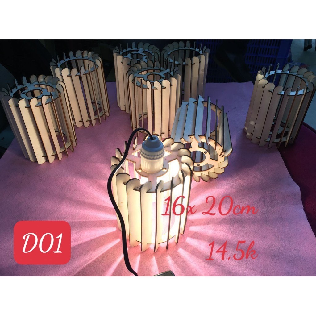 Đèn gỗ trang trí decore MINH ANH D01
