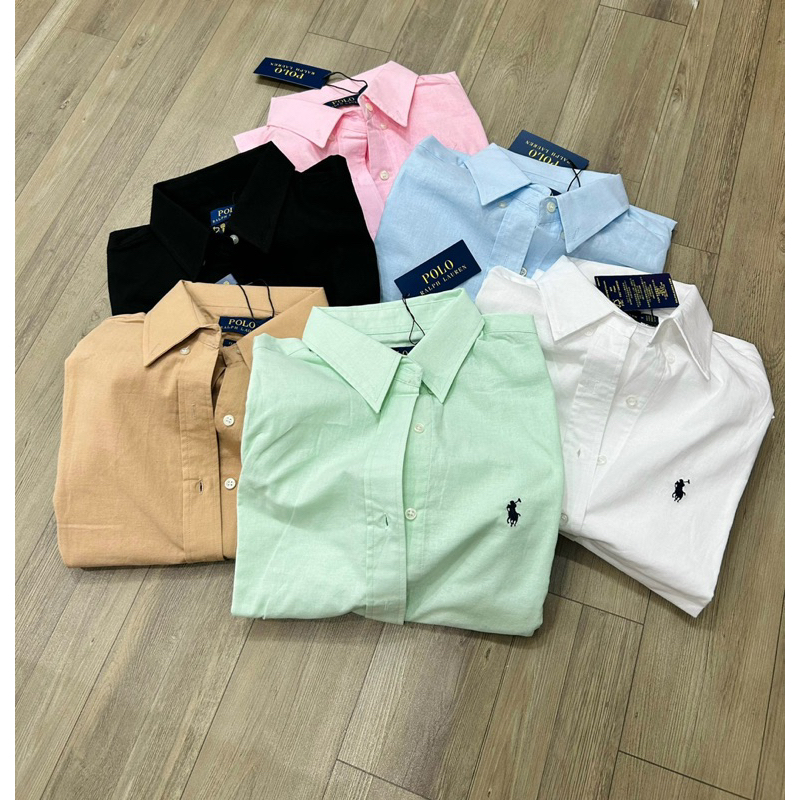 Áo sơ mi linen polo tay ngắn