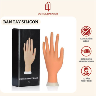 Bàn tay silicon học nail chuyên dụng, loại có khớp dẻo dễ sử dụng