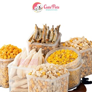 Thịt sấy khô bán lẻ tự Mix Thịt gà, Trứng, Gancho chó mèo túi 100g - Cutepets