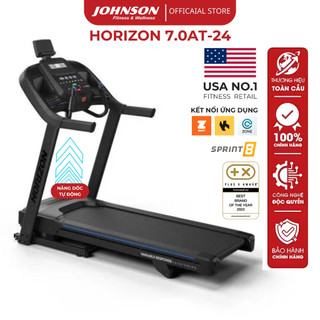 Máy Chạy Bộ Điện Mỹ Johnson Fitness - Horizon 7.0AT-24 động cơ 3.0HP kết nối app loa bluetooth