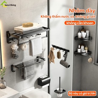 Kệ để đồ nhà tắm dán tường PIKUP, khay để đồ, thanh treo đồ, kệ đựng mỹ phẩm, kệ góc để đồ nhà tắm