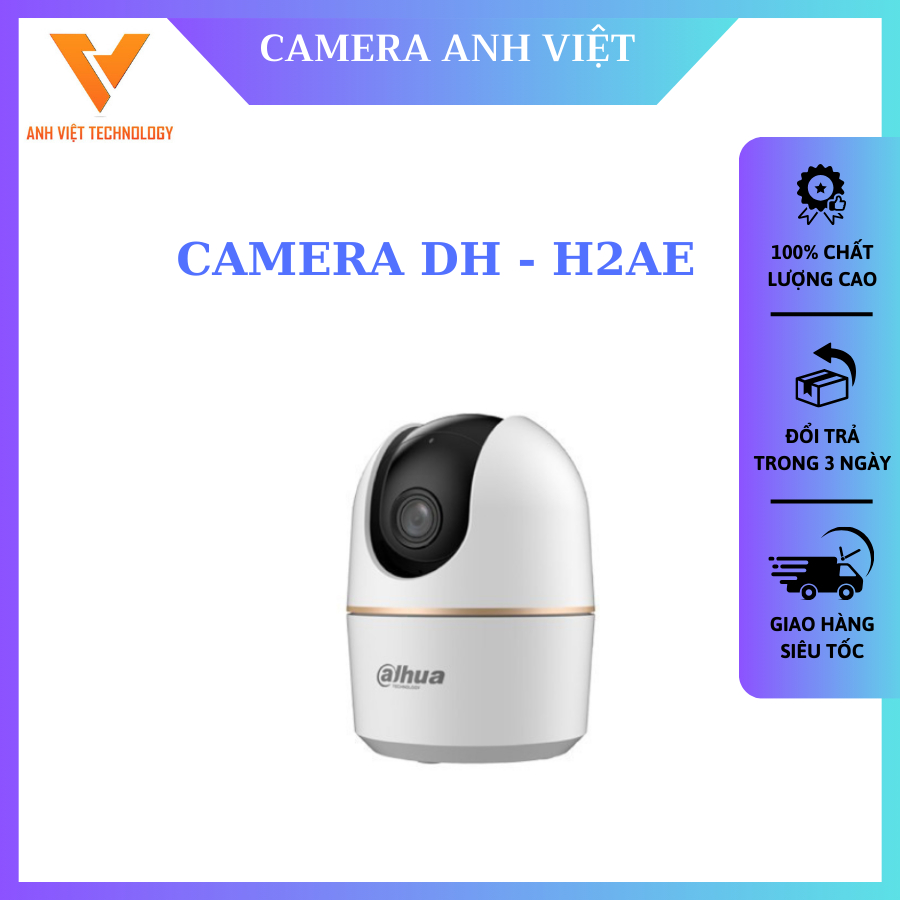 Camera ip wifi ngoài trời Dahua DH-H2AE hống nước xoay 360 độ, báo động còi hú,toàn cảnh