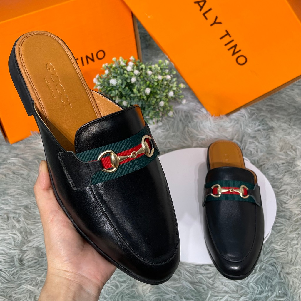 Giày sục nam Da trơn - Loại Giày Hè Nam Xích Trơn Cao Cấp ( Da bò - Có hộp) thương hiệu PALY TINO Mã G113 | BigBuy360 - bigbuy360.vn